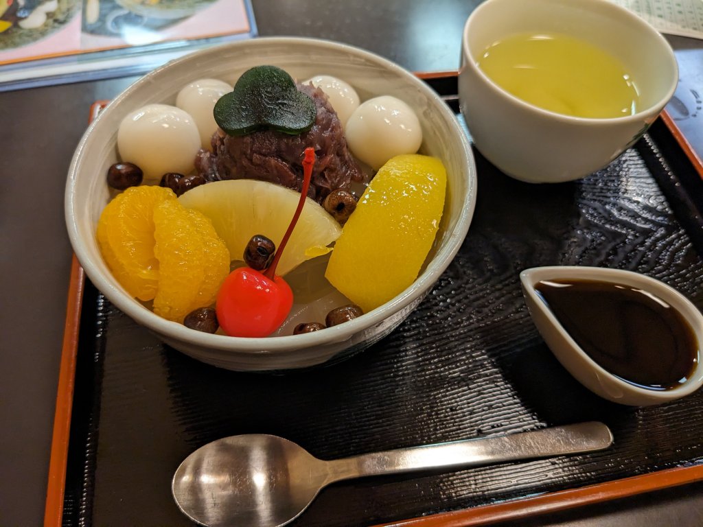 銀座【若松】白玉あんみつ