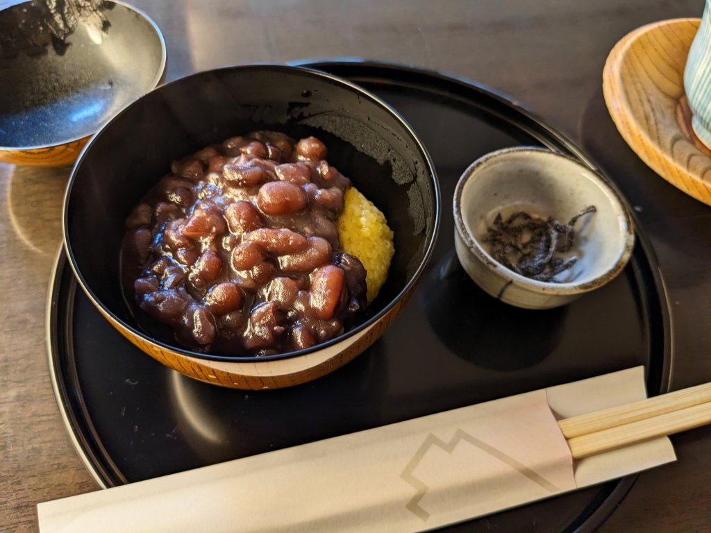 京都【鍵善良房】きび餅ぜんざい